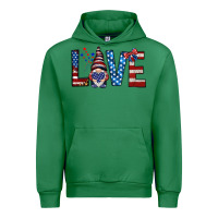Emerald 4th Of July love gnome Urban Hoodie - HowdyJamesFarm