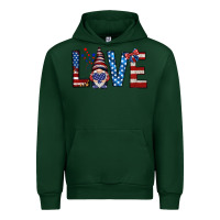 Forest Green 4th Of July love gnome Urban Hoodie - HowdyJamesFarm