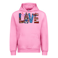 Fuchsia Pink 4th Of July love gnome Urban Hoodie - HowdyJamesFarm