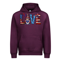 Mauve Wine 4th Of July love gnome Urban Hoodie - HowdyJamesFarm