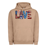 Pigment Burro 4th Of July love gnome Urban Hoodie - HowdyJamesFarm