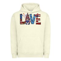 Pigment Pistachio 4th Of July love gnome Urban Hoodie - HowdyJamesFarm