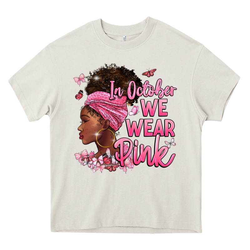 In October We Wear Pink Heavy Core Tee by BarkalooDesign | Teevron