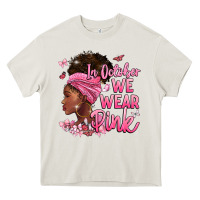 Cream in october we wear pink Heavy Core Tee - BarkalooDesign