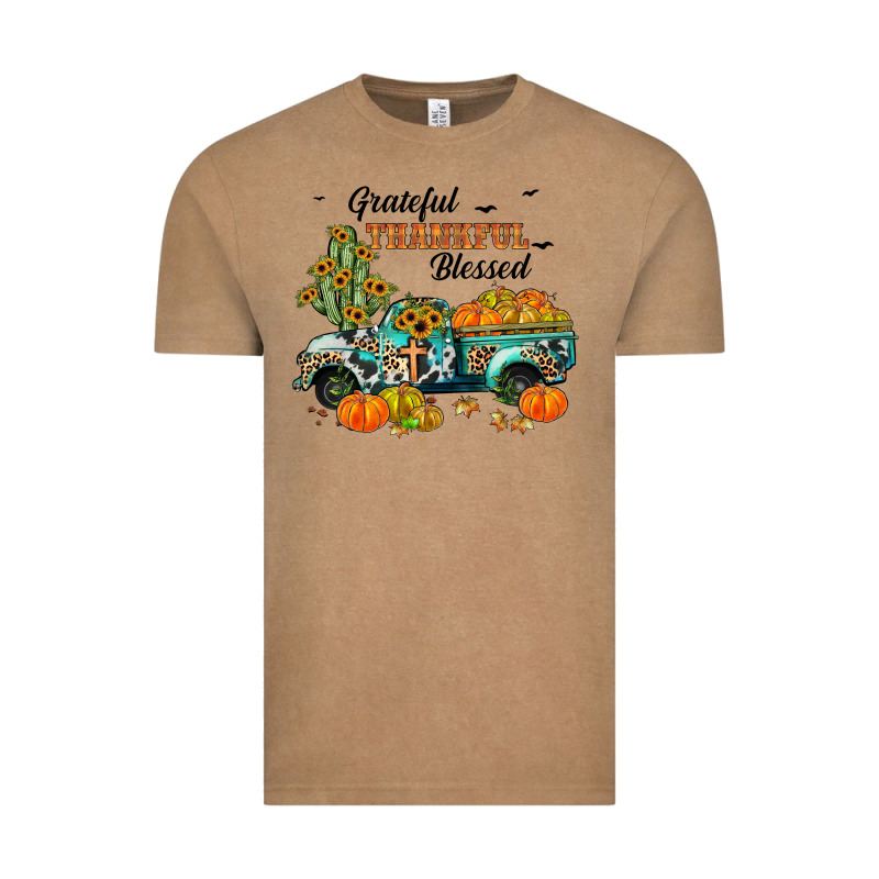 Grateful Thankful Blessed Vintage Tee by JahusDesignShop | Teevron