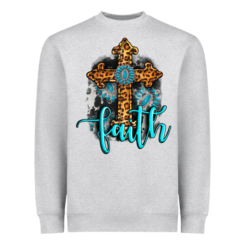 Faith Western Turquoise Heavyweight Sweatshirt by AdoDesignShop | Teevron