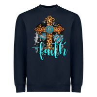 Navy faith western turquoise Heavyweight Sweatshirt - AdoDesignShop