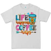 Dove Grey life happens coffee helps Premium Tee - Zillion Design Studio
