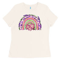 Bone Easter Floral Spring Rainbow Ladies Tee - RanaPortraitStore