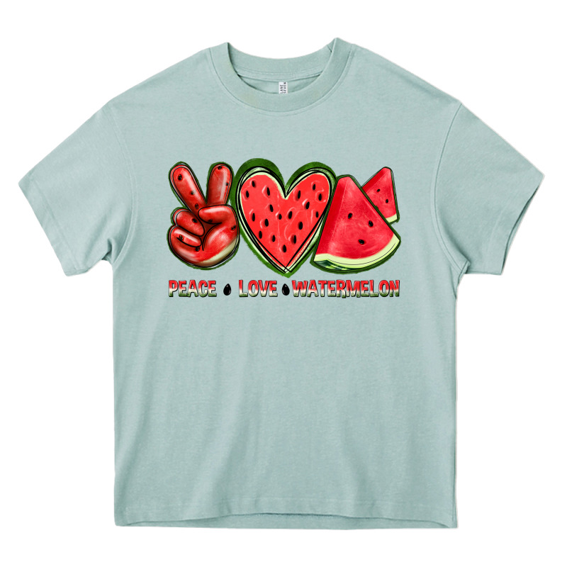 Peace Love Watermelon Heavy Core Tee by texasbilliewilder | Teevron