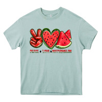 Arona peace love watermelon Heavy Core Tee - texasbilliewilder
