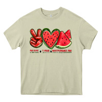 Mossy peace love watermelon Heavy Core Tee - texasbilliewilder