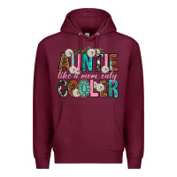 Burgundy Auntie Like a Mom Only Cooler Premium Hoodie - texasbilliewilder