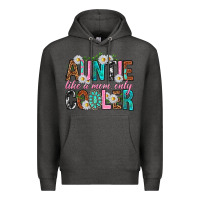 Charcoal Heather Auntie Like a Mom Only Cooler Premium Hoodie - texasbilliewilder