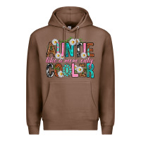 Chestnut Auntie Like a Mom Only Cooler Premium Hoodie - texasbilliewilder