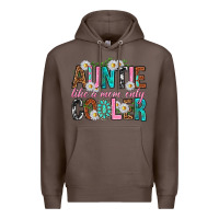 Coffee Auntie Like a Mom Only Cooler Premium Hoodie - texasbilliewilder
