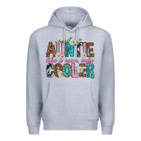 Heather Grey Auntie Like a Mom Only Cooler Premium Hoodie - texasbilliewilder