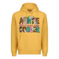 Mustard Auntie Like a Mom Only Cooler Premium Hoodie - texasbilliewilder