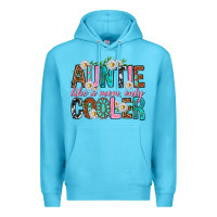 Ocean Blue Auntie Like a Mom Only Cooler Premium Hoodie - texasbilliewilder