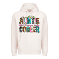 Pale Pink Auntie Like a Mom Only Cooler Premium Hoodie - texasbilliewilder