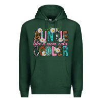 Sports Green Auntie Like a Mom Only Cooler Premium Hoodie - texasbilliewilder