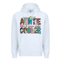 White Auntie Like a Mom Only Cooler Premium Hoodie - texasbilliewilder