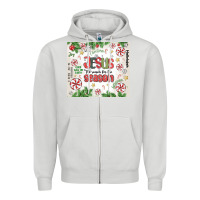 Dove Grey christian christmas  jesus the reason Zipper Hoodie - MaliasSmallBusiness