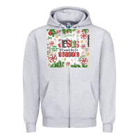 Heather Grey christian christmas  jesus the reason Zipper Hoodie - MaliasSmallBusiness
