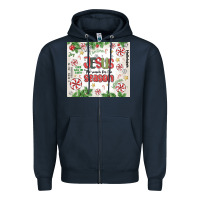 Navy christian christmas  jesus the reason Zipper Hoodie - MaliasSmallBusiness