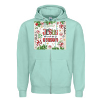 Seafoam christian christmas  jesus the reason Zipper Hoodie - MaliasSmallBusiness