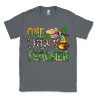 Charcoal Heather one lucky teacher st patricks Classic Tee - NancyCooperArtShop