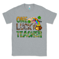 Heather Grey one lucky teacher st patricks Classic Tee - NancyCooperArtShop