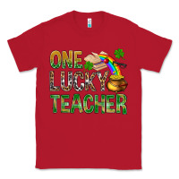 Red one lucky teacher st patricks Classic Tee - NancyCooperArtShop