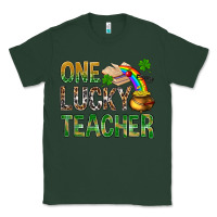 Sports Green one lucky teacher st patricks Classic Tee - NancyCooperArtShop