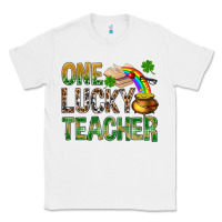 White one lucky teacher st patricks Classic Tee - NancyCooperArtShop