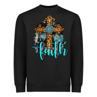 Black faith western turquoise Heavyweight Sweatshirt - AdoDesignShop