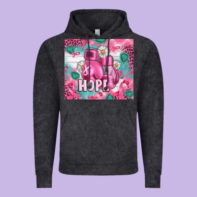 Breast Cancer Boxing Gloves Vintage Hoodie Designed By Artiststas