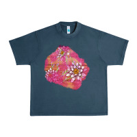 Midnight Navy v.d  lavender and lotus patches Urban Heavy Tee - AdoDesignShop