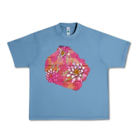 Pebble Blue v.d  lavender and lotus patches Urban Heavy Tee - AdoDesignShop