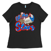 Black oh my stars chicken Ladies Tee - Zillion Design Studio
