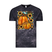 Cloud Black sunflowers, pumpkin, cowhide, serape Vintage Tee - JahusDesignShop