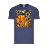 Vintage Denim sunflowers, pumpkin, cowhide, serape Vintage Tee - JahusDesignShop