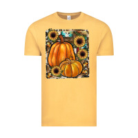 Vintage Mustard sunflowers, pumpkin, cowhide, serape Vintage Tee - JahusDesignShop