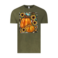 Vintage Olive sunflowers, pumpkin, cowhide, serape Vintage Tee - JahusDesignShop