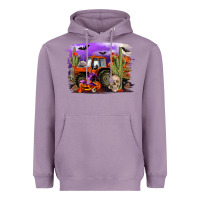 Lavender Halloween tractor Heavyweight Hoodie - RanaPortraitStore