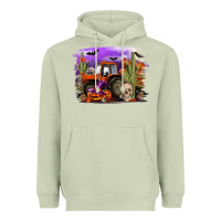 Matcha Halloween tractor Heavyweight Hoodie - RanaPortraitStore