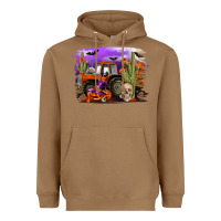 Toasted Coconut Halloween tractor Heavyweight Hoodie - RanaPortraitStore