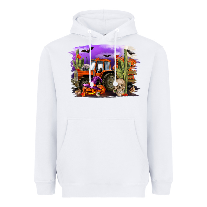 Halloween Tractor Heavyweight Hoodie by RanaPortraitStore | Teevron