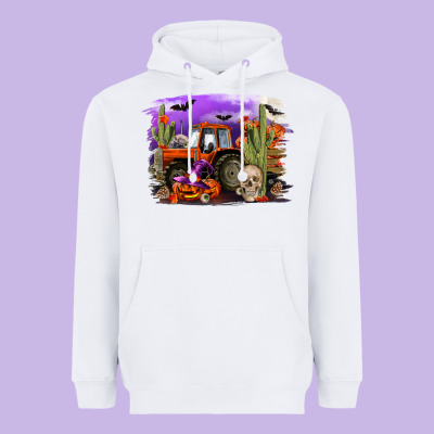 Halloween Tractor Heavyweight Hoodie Designed By Ranaportraitstore
