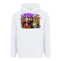 White Halloween tractor Heavyweight Hoodie - RanaPortraitStore